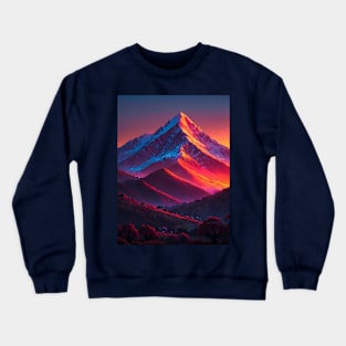 mountain at sunset Crewneck Sweatshirt